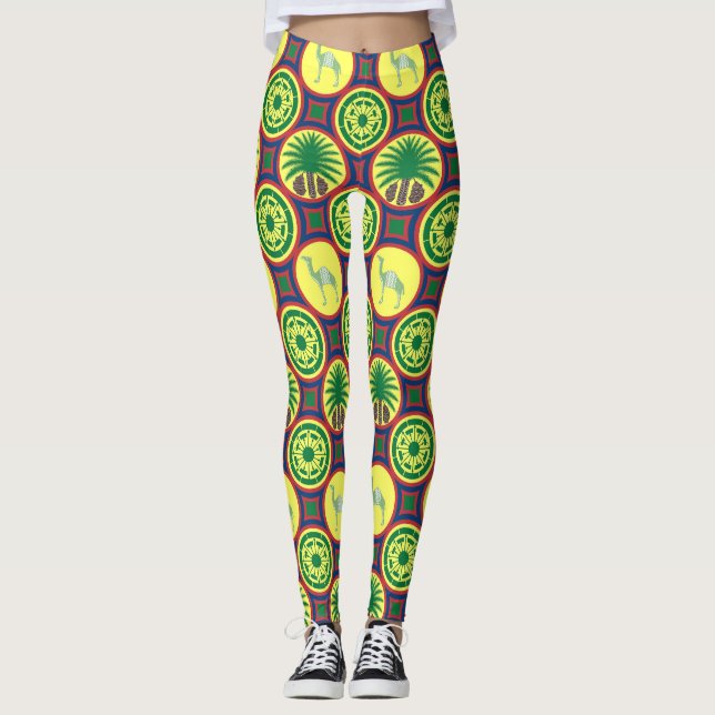Leggings Jamahiri ® Libya | Africa Pattern  (Anverso)