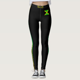 LEGGINGS JAMAICA FLAG BLACK LEGGINING HAVIC ACD