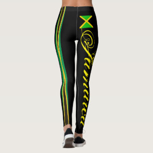 LEGGINGS JAMAICA FLAG BLACK LEGGINING HAVIC ACD