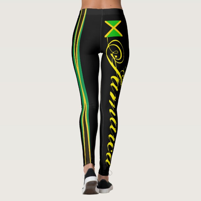 LEGGINGS JAMAICA FLAG BLACK LEGGINING HAVIC ACD (Reverso)