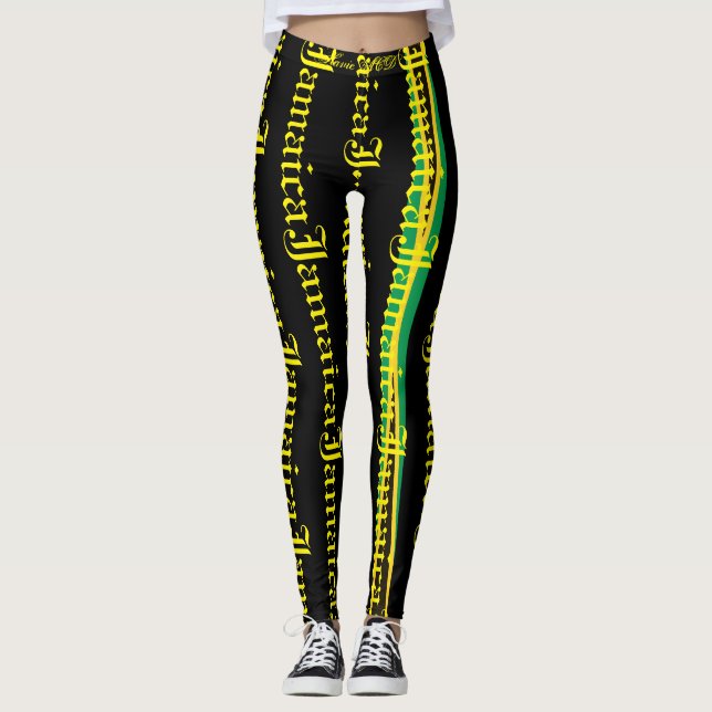 LEGGINGS JAMAICA FLAG BLACK LEGGINING HAVIC ACD (Anverso)
