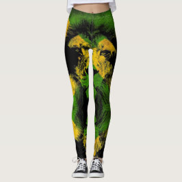 Leggings Jamaica Lion Flag Proud Jamaicans - yoga Ir