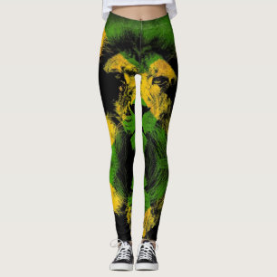 Leggings Jamaica Lion Flag Proud Jamaicans - yoga Ir