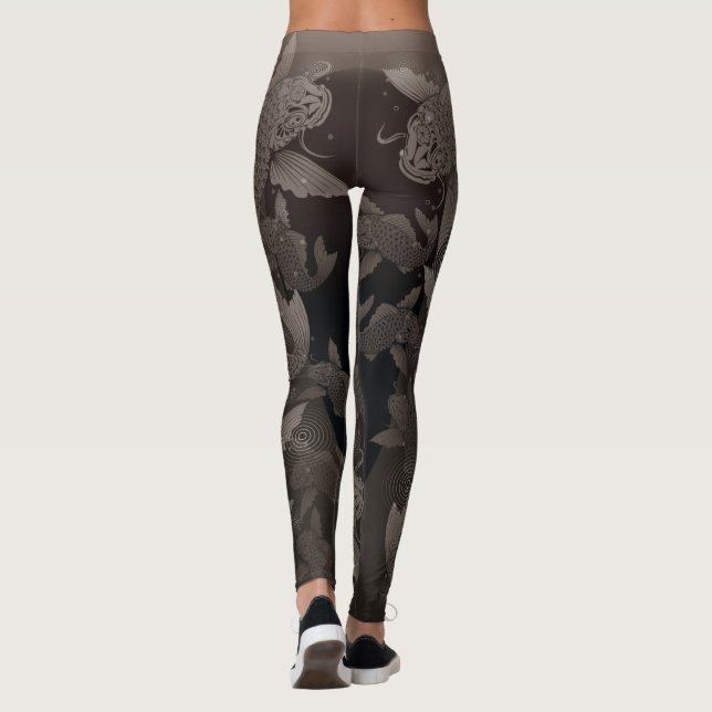 Leggings Japanese carp_line4@miyasan (Reverso)
