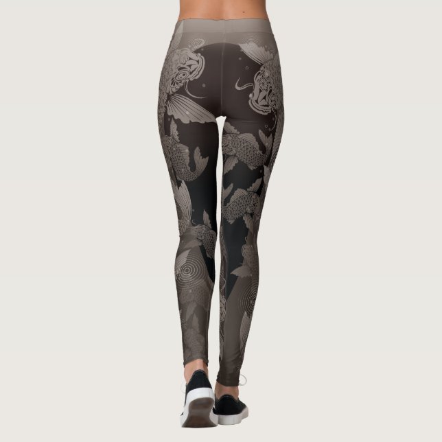 Leggings Japanese carp_line5@miyasan (Reverso)