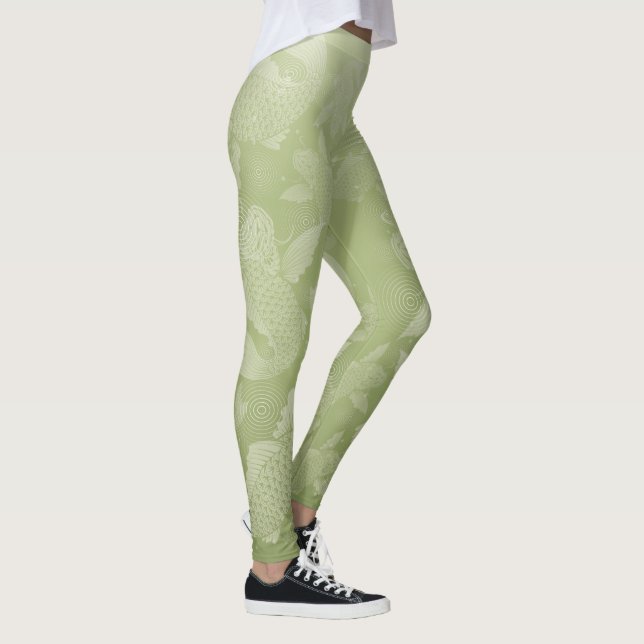 Leggings Japanese carp-moss green ground@miyasan (Derecha)