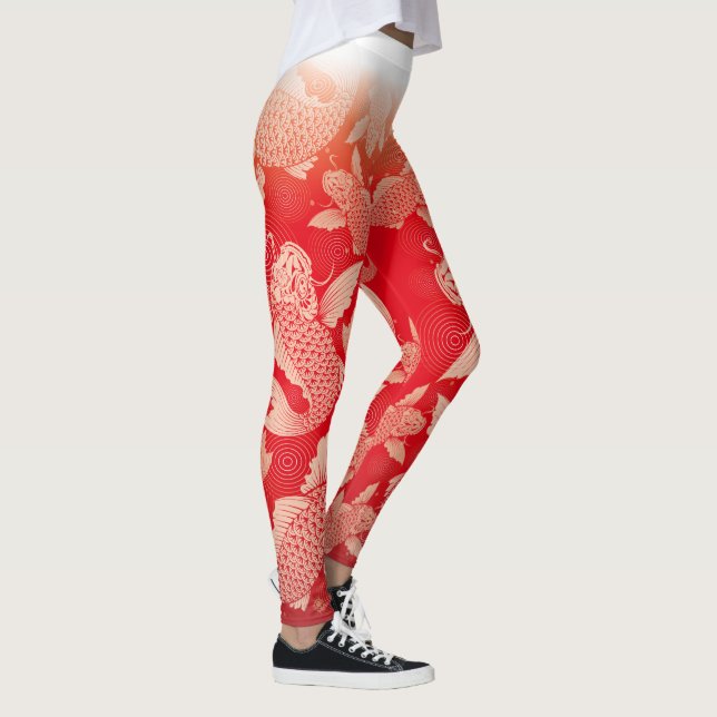 Leggings Japanese carp red ground6@miyasan (Derecha)