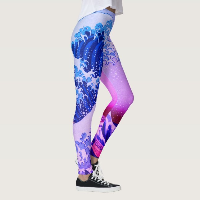Leggings Japón - Arte japonés (Gran ola de Kanagawa) (Derecha)