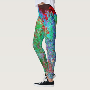 Leggings Jardín abstracto colorido con puesta de sol de Cri