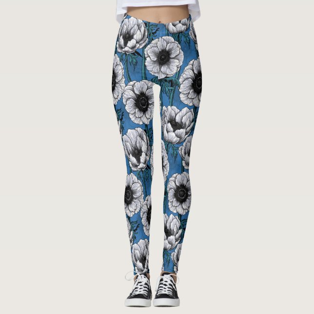 Leggings Jardín anémico blanco (Anverso)