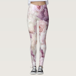 Leggings Jardín Botánico Chic De Shabby Rosa Suave