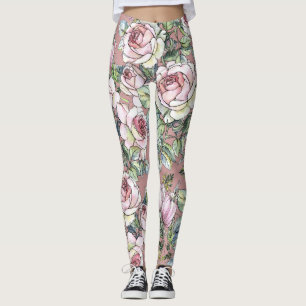 Leggings Jardín de acuarelas: Elegancia de los Tulipanes Ro