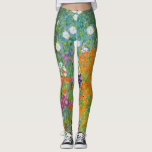 Leggings Jardín de flores por Gustav Klimt<br><div class="desc">Por favor visite mi tienda para un diseño más interesante y más elección de color.
=> zazzle.com/colorfulworld*</div>