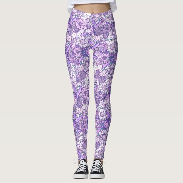 Leggings Jardín de flores silvestres de Australia (Anverso)