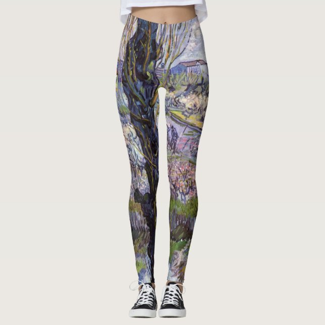 Leggings Jardín de flores Van Gogh View Arles (Anverso)