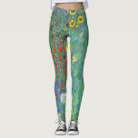 Leggings Jardín de granja con girasoles por Gustav Klimt<br><div class="desc">Por favor visite mi tienda para un diseño más interesante y más elección de color.
=> zazzle.com/colorfulworld*</div>