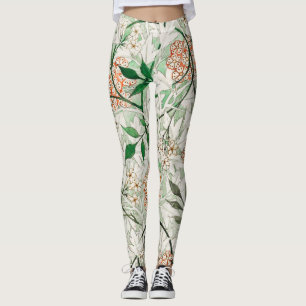 Leggings Jardín de Jazmín Flor Clásica de William Morris