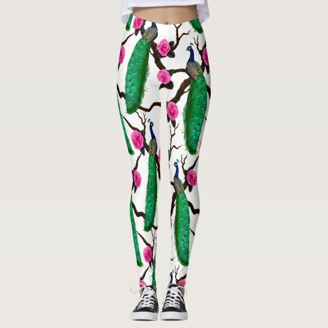Leggings Jardín de los pavos reales (Anverso)