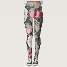 Leggings Jardín de rosas moda verano rosa bonito rosa
