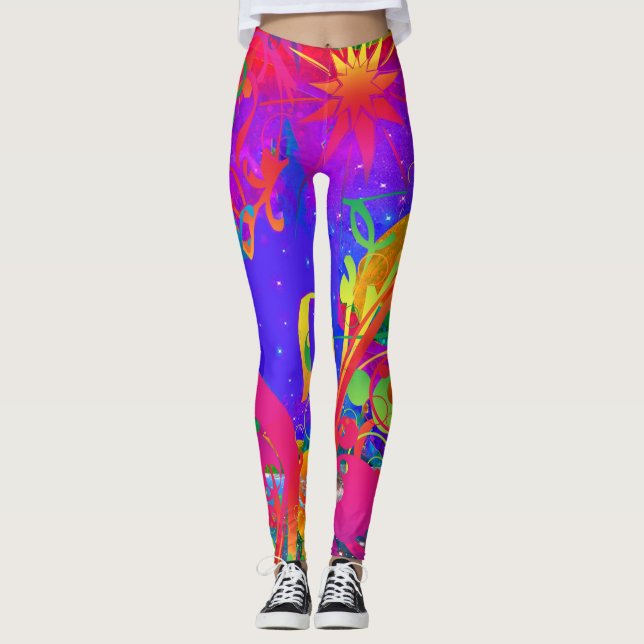 Leggings Jardín de verano mágico (Anverso)