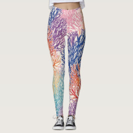 Leggings Jardín del ventilador del mar del arcoiris - Legió