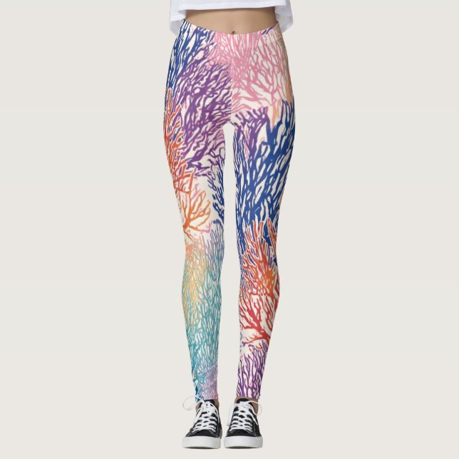Leggings Jardín del ventilador del mar del arcoiris - Legió (Anverso)