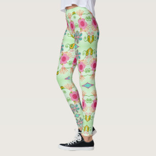 Leggings Jardín ecléctico encantador: Belleza floral divers