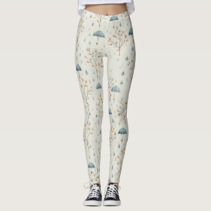 Leggings Jardín Sereno Floral Patrón de Lluvia (10)