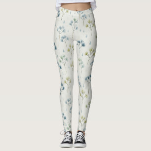 Leggings Jardín Sereno Floral Patrón de Lluvia (9)