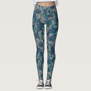 Leggings Jardines de arándanos azules y grises