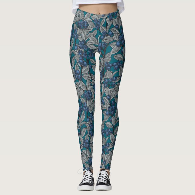 Leggings Jardines de arándanos azules y grises (Anverso)