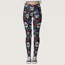 Leggings Jardines del bohemio de Dia De Los Muertos