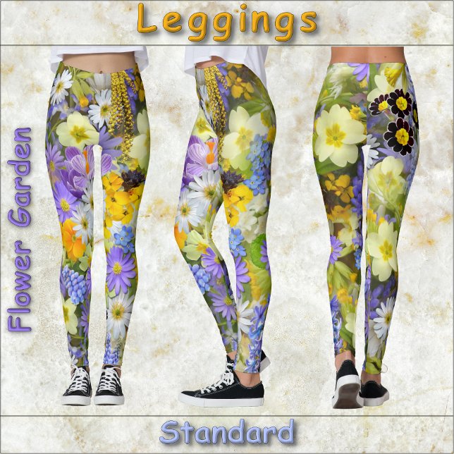 Leggings JARDINES - "Jardín de flores" - Diseño floral (Subido por el creador)