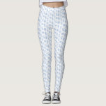 Leggings Jarrones Clásicos De Cantante Blanco Y Azul<br><div class="desc">Letrería de impresión en forma de jengibre azul y blanco.</div>