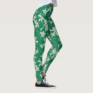 Leggings Jasmin VERDE primavera floral yoga pilates pantalo
