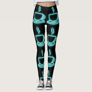 LEGGINGS JAULAS DE PANTALLAS DE YOGA DE LA IMPRESIÓN DE CAF