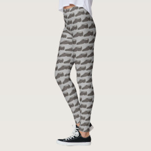 Leggings Jazz Zapate bailarín de danza gris negro