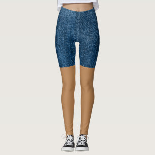Leggings Jeans de bonito Blue Faux Shorts