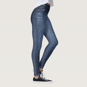 Leggings Jeans Oscuros Leyendas Impresas De Todo El Mundo