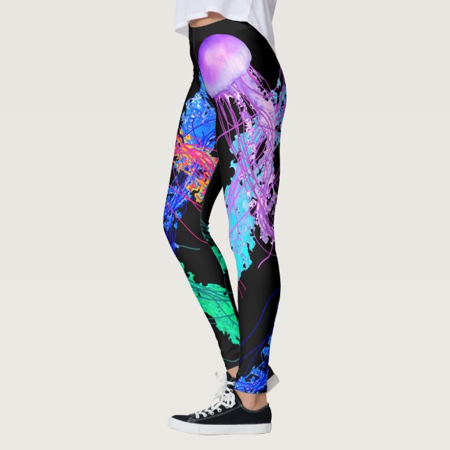 Leggings Jellyfish 2.0 en negro - Piernas (Izquierda)