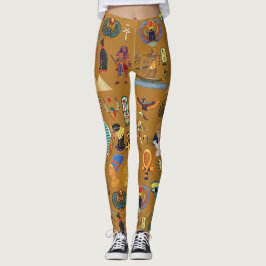 Leggings Jeroglífico del patrón jeroglífico egipcio antiguo