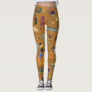 Leggings Jeroglífico del patrón jeroglífico egipcio antiguo