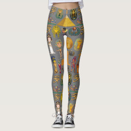 Leggings Jeroglífico egipcio antiguo -Faraón patrón