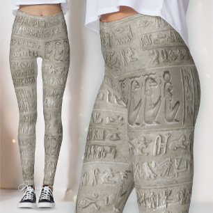 Leggings Jeroglíficos Egipcios Patrón Grande