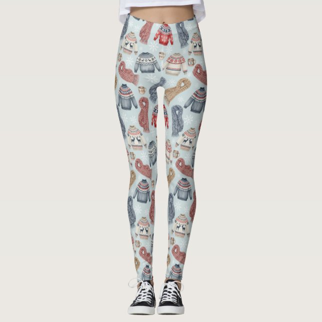 Leggings Jerséis y bufandas acogedores de invierno – Acuare (Anverso)