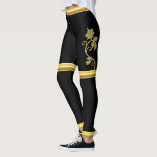 Leggings Jesús en su puerta en efecto metalizado y negro d