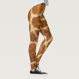 Leggings Jirafa manchada estampado animal marrón y crema
