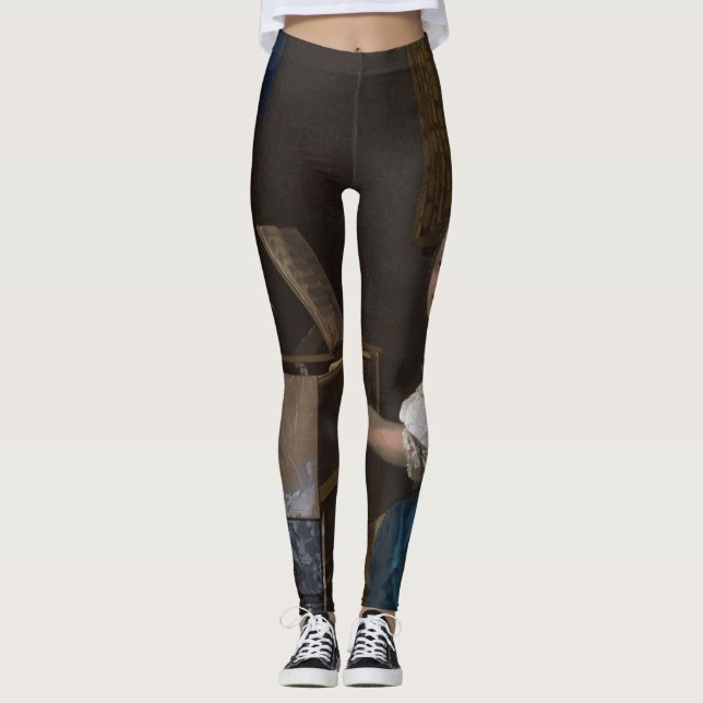 Leggings Johannes Vermeer Lady sentada en una virgen (Anverso)