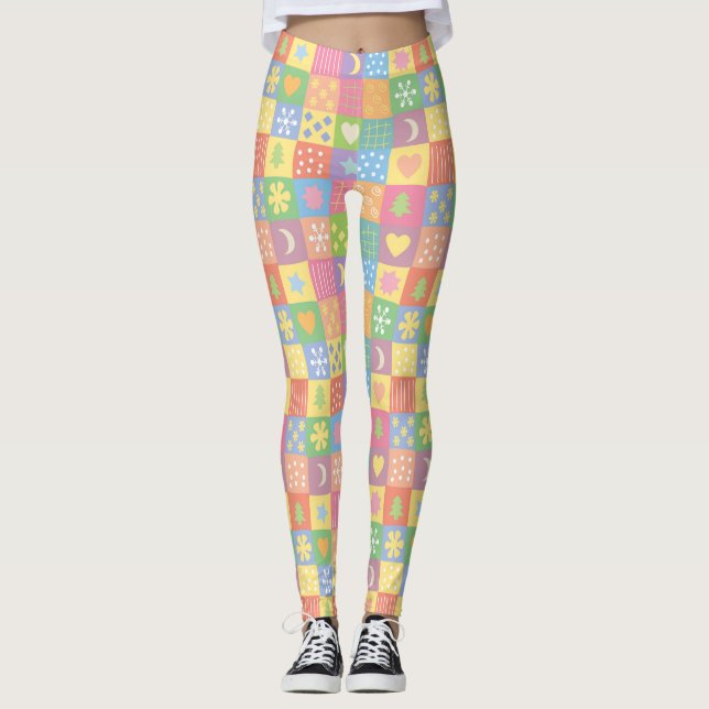 Leggings JollyKins Pastel Patchwork (Anverso)