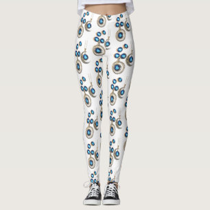 Leggings joyas navidades Árbol azul negro brillante Luna